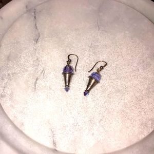 5/$25 Purple Snowball Dangle Earrings